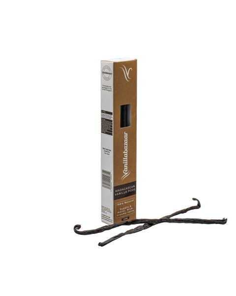 2 Gourmet Madagascan Vanilla Pods in Box