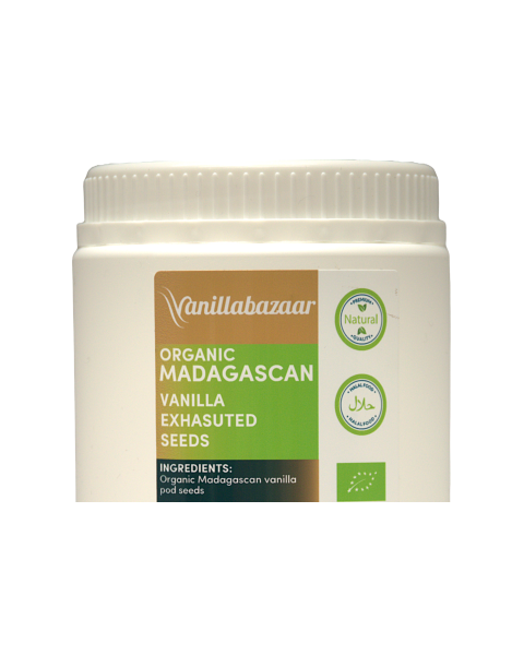 500g Organic Madagascan Vanilla Exhausted Seeds Jar