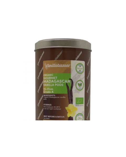 250g Gourmet Organic Madagascan Vanilla Pod Tin